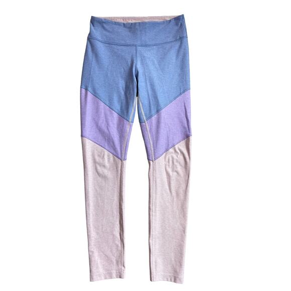 Outdoor Voices‎ Springs 7/8 Leggings Size Small Colorblock Lilac Lavender Dahlia - Picture 1 of 8